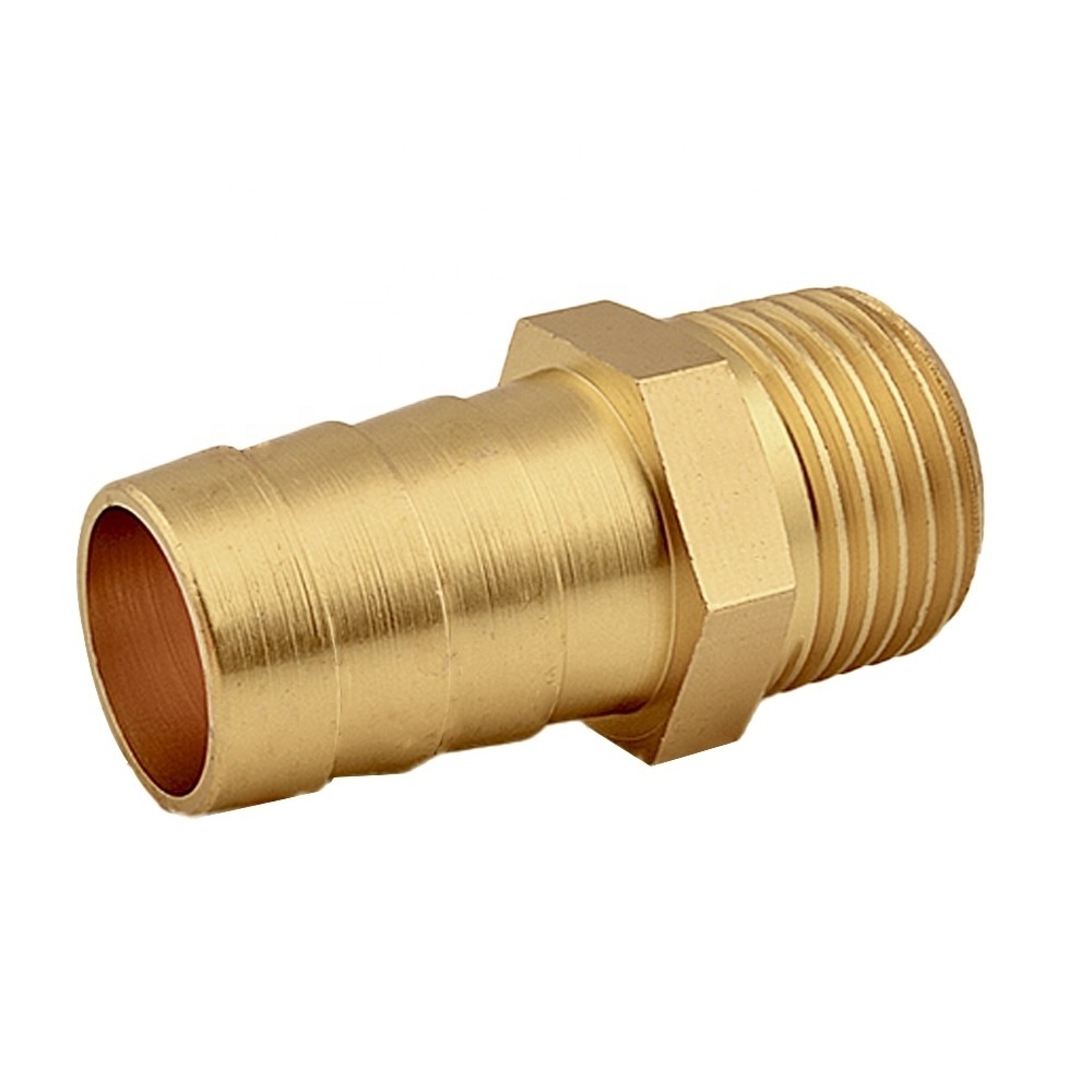 Hot Sale Adapter Male Thread Hose Tail Connector Pneumatic Fittings Brass Hose Barb Coupler Pipe Fittings