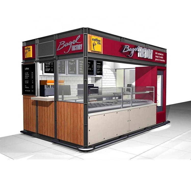 Street Mobile Food Cart Mobile Bar Ice Cream Coffee and Juice Shop Design Kiosk Cart Cafe Bar Display Cabinet