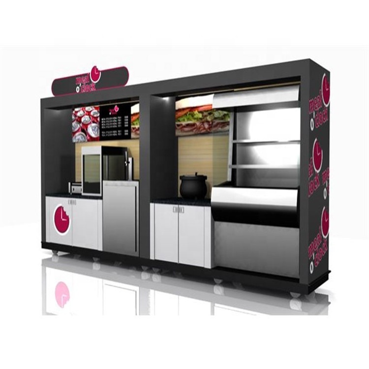 Street Mobile Food Cart Mobile Bar Ice Cream Coffee and Juice Shop Design Kiosk Cart Cafe Bar Display Cabinet