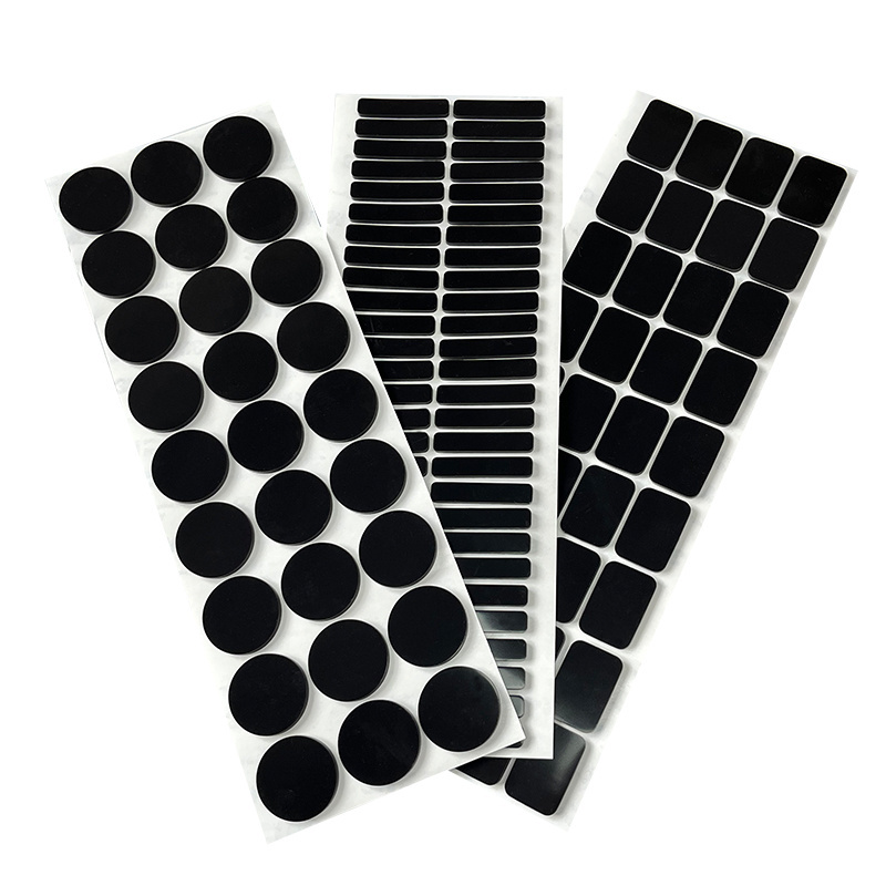 Custom die cutting closed hole black adhesive rubber silicone rubber neoprene EPDM silicone foam pad