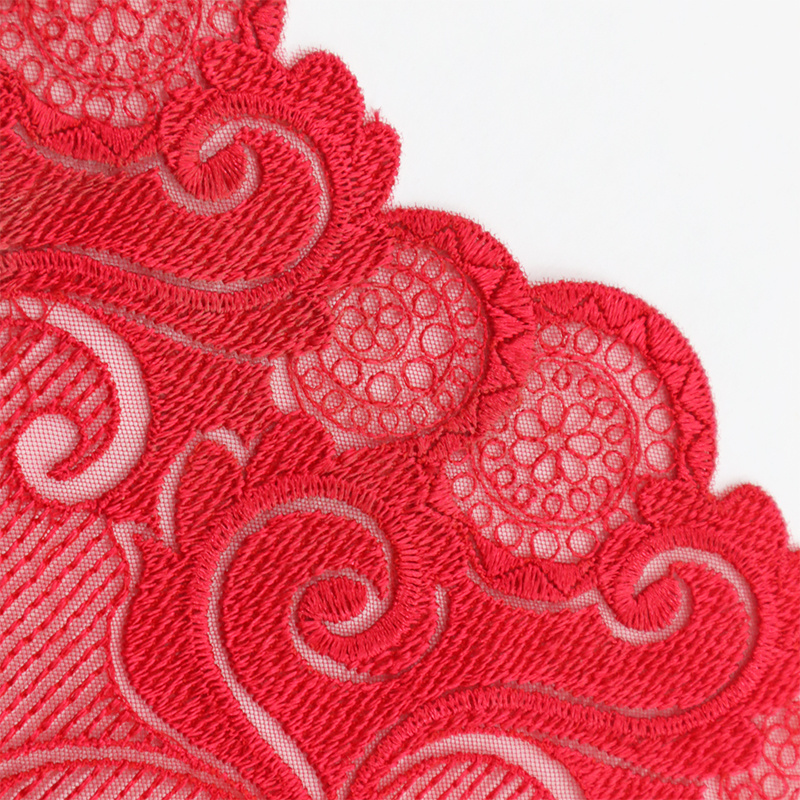 Chinese wedding red lace embroidery 14cm suitable for bedding and women's underwear