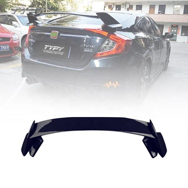 Glossy Black With Painting ABS High Quality Type-R Style Rear Spoiler For Civic Trunk Spoiler Wing Honda Civic Sedan 2016-2021