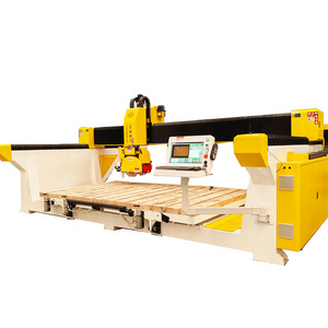 5 axis Bridge saw type cnc stone cutting machine for marble granite kitchen countertop