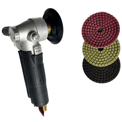 Professional Side Exhaust 4 in. Wet Air Sander/Polisher with 5/8"-11 or M14 Spindle Durable Water Jet Grinder