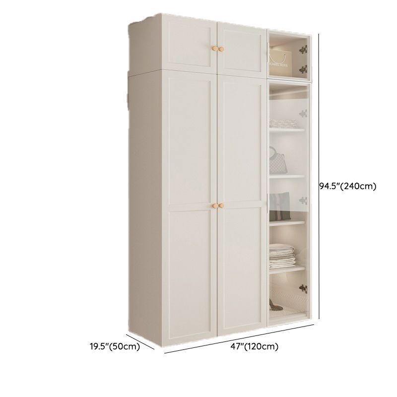 Sliding Door Modern baby kids White cloth cabinet Simple Bedroom Furniture Home Customized Size Wooden Wardrobes