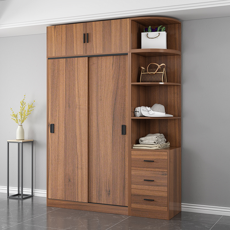 Bedroom furniture single 2 door detachable quarda roupa wardrobe cabinet custom modern design walk in closet Wooden Wardrobes