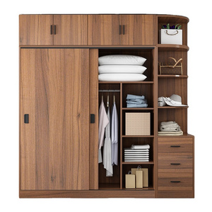 Bedroom furniture single 2 door detachable quarda roupa wardrobe cabinet custom modern design walk in closet Wooden Wardrobes