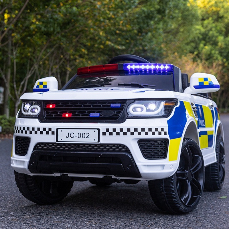 The new children's electric four-wheel four-wheel drive remote control toy car police car is cool