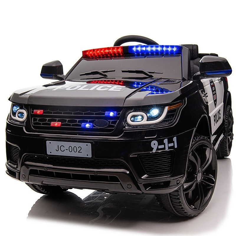 The new children's electric four-wheel four-wheel drive remote control toy car police car is cool