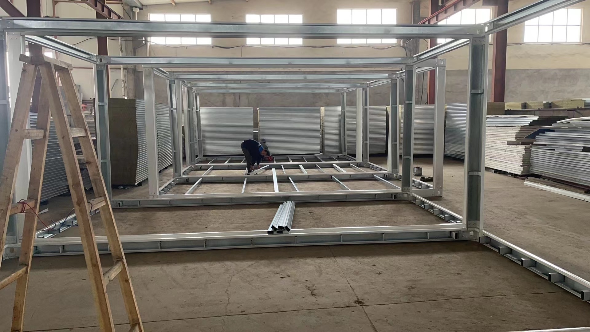 Metal Frames in Stock Customization House Frames Portable Container Frames 20Ft40Ft Flat Pack Container House Without Walls