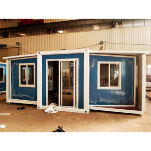 Deluxe modern style expandable full custom glass wooden hut prefabricated container house