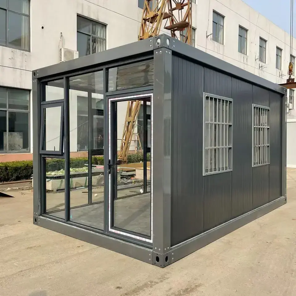 Easy Assemble Steel Structure 20ft 40ft Double Layer Glass Container Prefabricated Office Building Prefab House