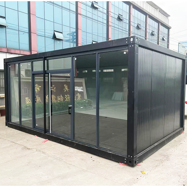 Easy Assemble Steel Structure 20ft 40ft Double Layer Glass Container Prefabricated Office Building Prefab House