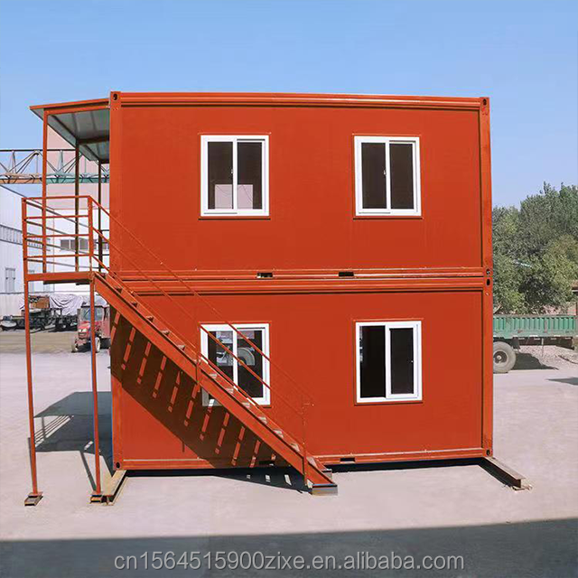 40Ft Customized Modular Prefab Container House with Terrace Balcony Movable  Prefabricated Portable Homes