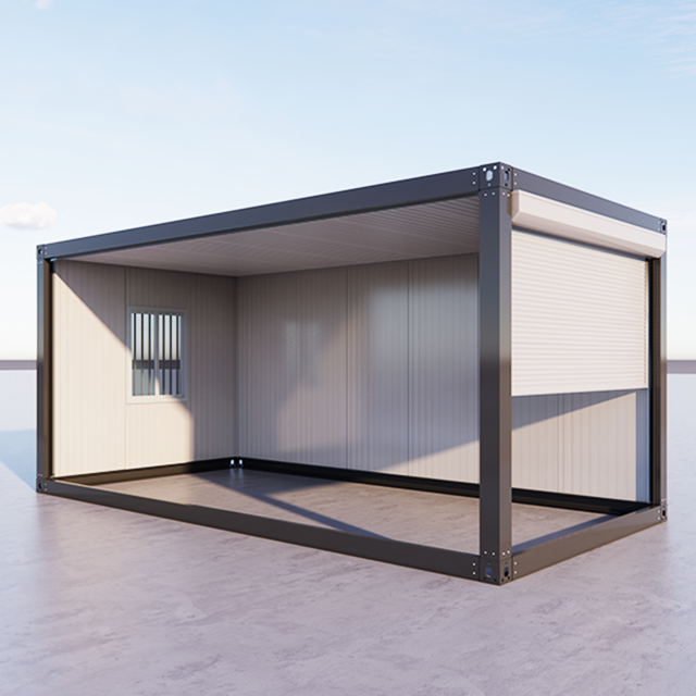 Low cost 20 foot prefabricated tool container house, quick assembly garage, foldable portable container house