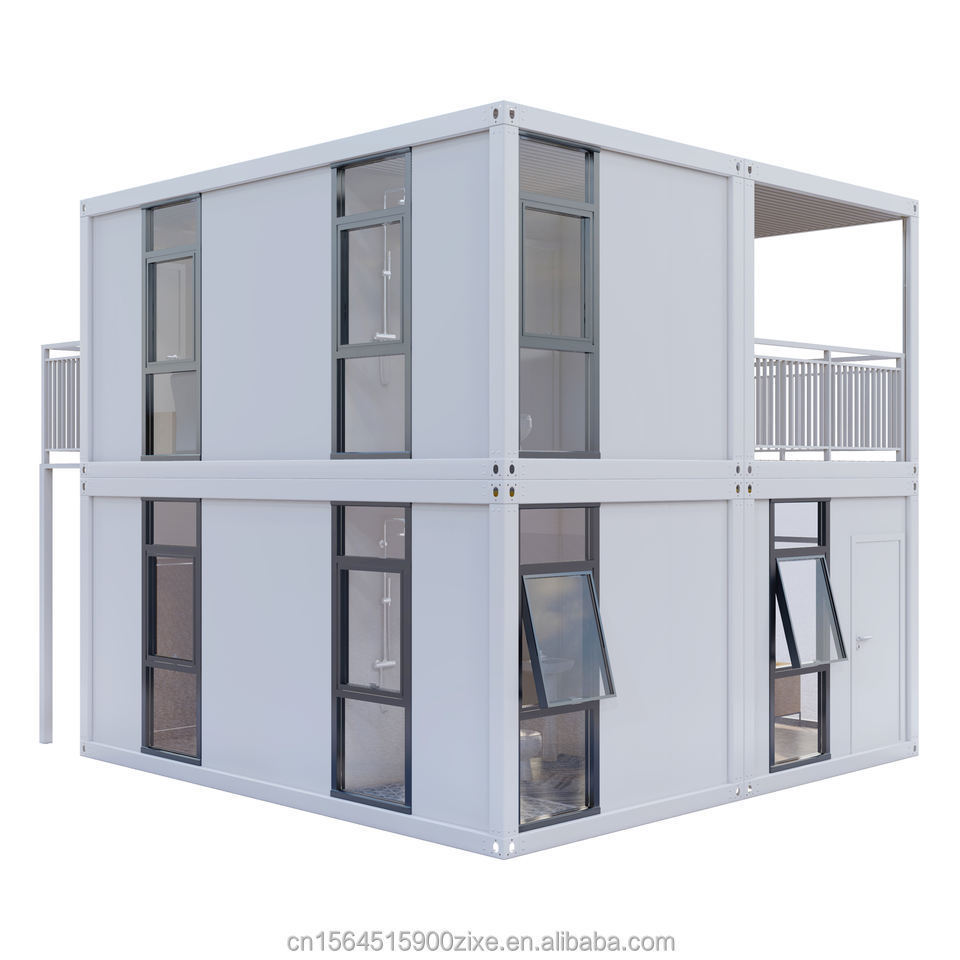 40Ft Customized Modular Prefab Container House with Terrace Balcony Movable  Prefabricated Portable Homes