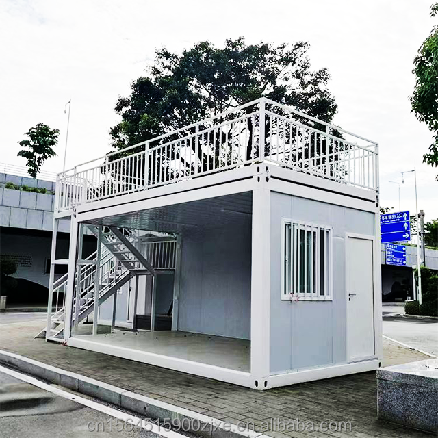 China Prefab Houses Double Floor Apartment dormitory Tiny Home Two storey Prefab House Modular Portable Prefabricated buildings