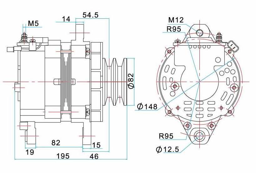 24V 50A Alternator For MITISUBISHI Engine 6D24 6D22 6D22T 6D14T 6D15 6D16 6D17 6D40  A4T40386