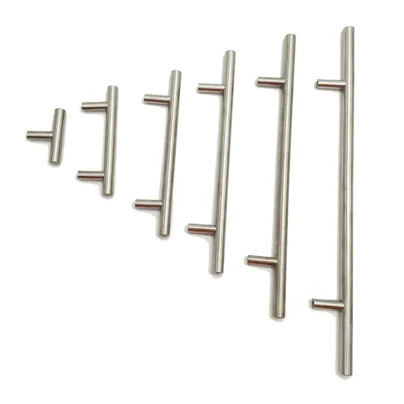 Stainless Steel Cabinet Drawer Handle Pulls Brushed Nickel T Bar Knobs Handles  for cabinet Cupboard Wardrobe