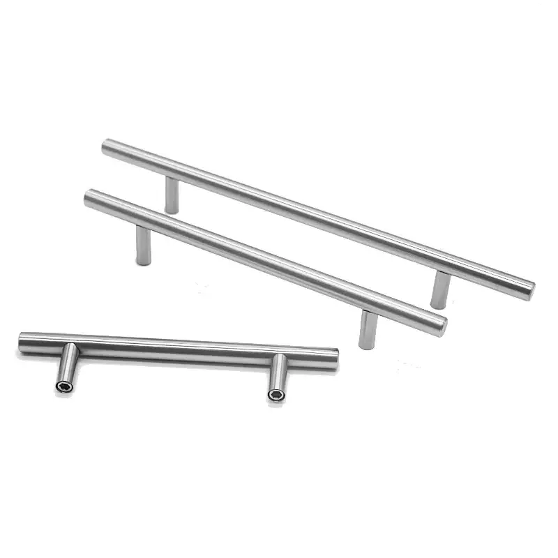 Stainless Steel Cabinet Drawer Handle Pulls Brushed Nickel T Bar Knobs Handles  for cabinet Cupboard Wardrobe