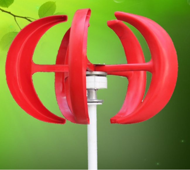 DL-0.5KW-T The overall set of 0.5KW lantern vertical axis wind turbine (including mounting parts, controller, battery, inverter)