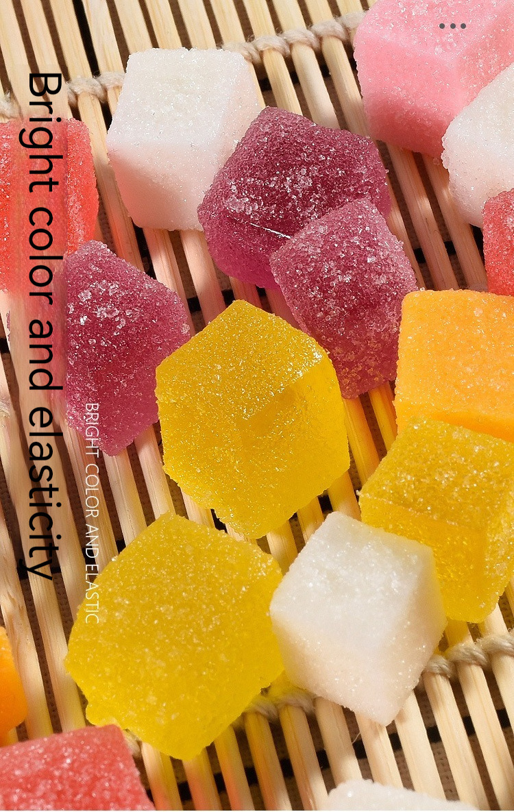 Individual Packed Cube Mango Flavored Starch Sweet Jelly Soft Gummy Candy