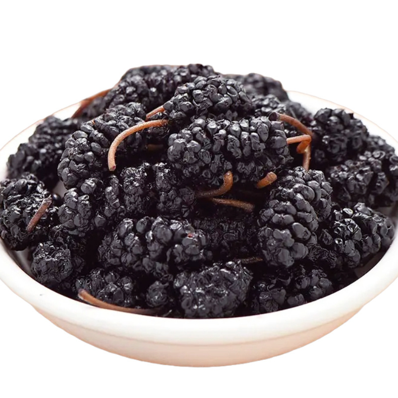 Healthy Fruit Snack 100% Natural Black Beauty Fruiting Sang Shen Mulberry Organic Dried Fruit Tea Wholesale