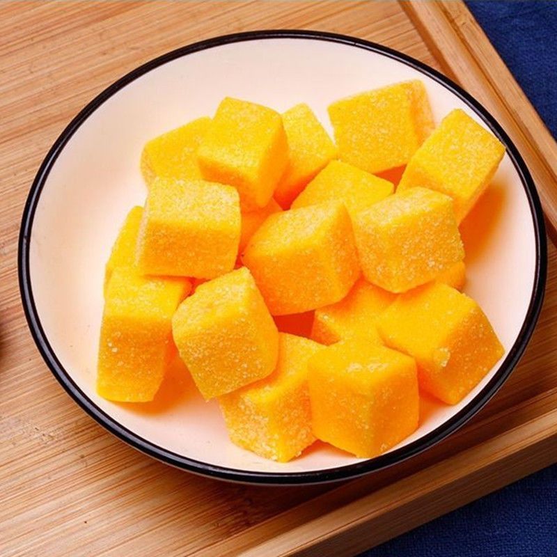 Individual Packed Cube Mango Flavored Starch Sweet Jelly Soft Gummy Candy