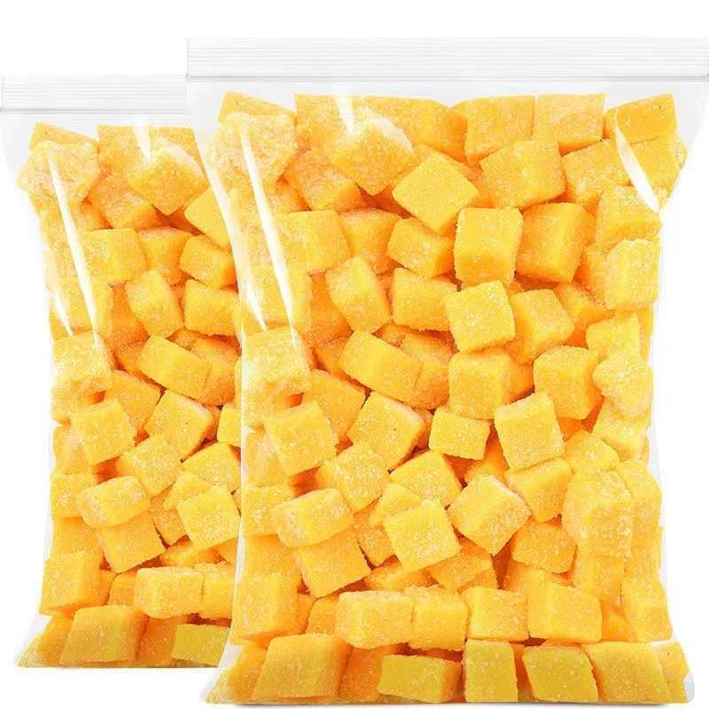 Individual Packed Cube Mango Flavored Starch Sweet Jelly Soft Gummy Candy