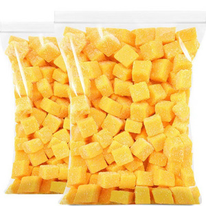 Individual Packed Cube Mango Flavored Starch Sweet Jelly Soft Gummy Candy