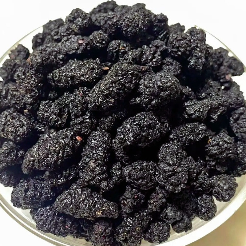 Healthy Fruit Snack 100% Natural Black Beauty Fruiting Sang Shen Mulberry Organic Dried Fruit Tea Wholesale