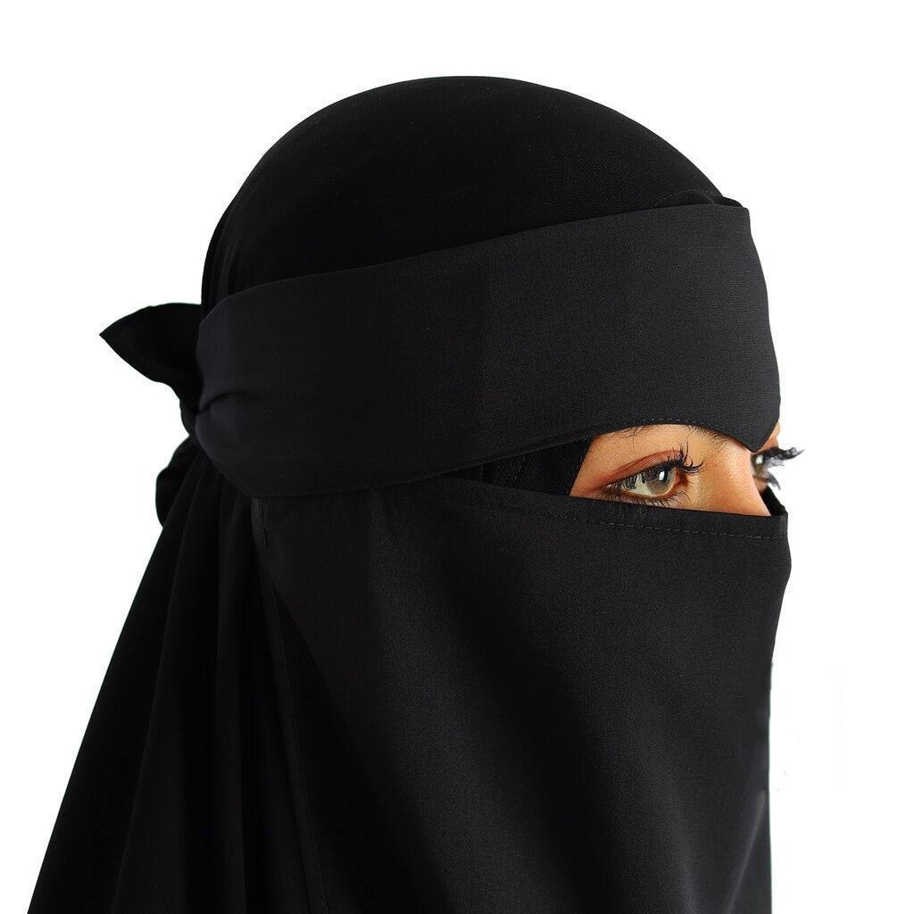 High Quality Niqab Muslim Women Scarf Breathable One Layer Nida Veil Face Cover Mask Women Jilbab Prayer Hijab Niqab