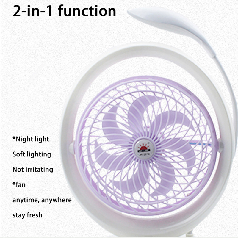 LED Light fan USB Rechargeable Cooling Wind Home Office Fans Electric student dormitory bedroom mini portable large wind fan