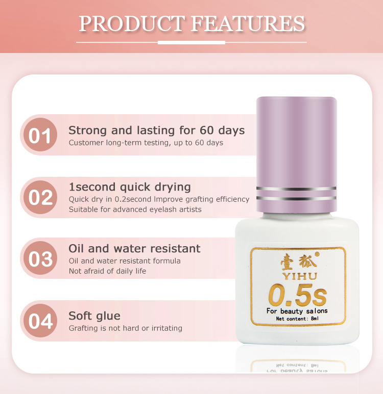 Wholesale High Quality Competitive Price Latex Free Artists Professional 0.5S Lash Adhesive Eyelash Extension glue