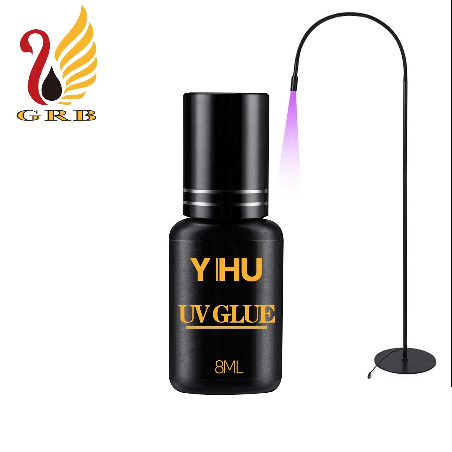 Natural for Glitter Lashes UV No Whitening Eyelash Extension Glue Water Proof Oil Proof Lash Adhesive for for Sensitive Eyes