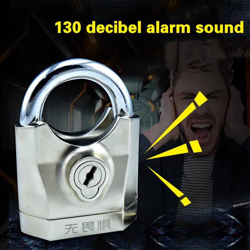 alarm anti-thetf lock steel anti-rust waterproof padlock for outdoor lock use best padlock lock