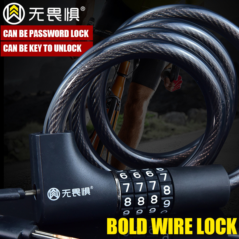 high quality safety steel mountain Chain Keyless security Bicycle Cable 4 Digit Combination cable Bike Lock dutch bike lock