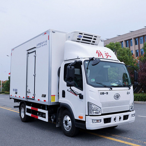 Used Top Seller Faw Jiefang Refrigerated Box Truck Small Refrigerated Trucks For Frozen Meat And Chicken