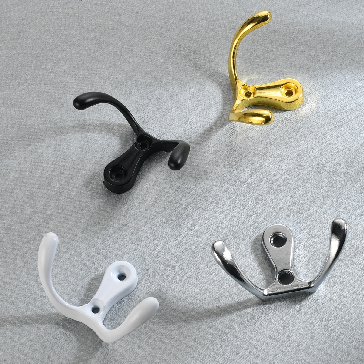 Versatile Zinc Alloy Small Hooks for Hanging: Metal Hooks for Bathroom, Door Horn Hooks for Hats and Coats, Closet Hooks