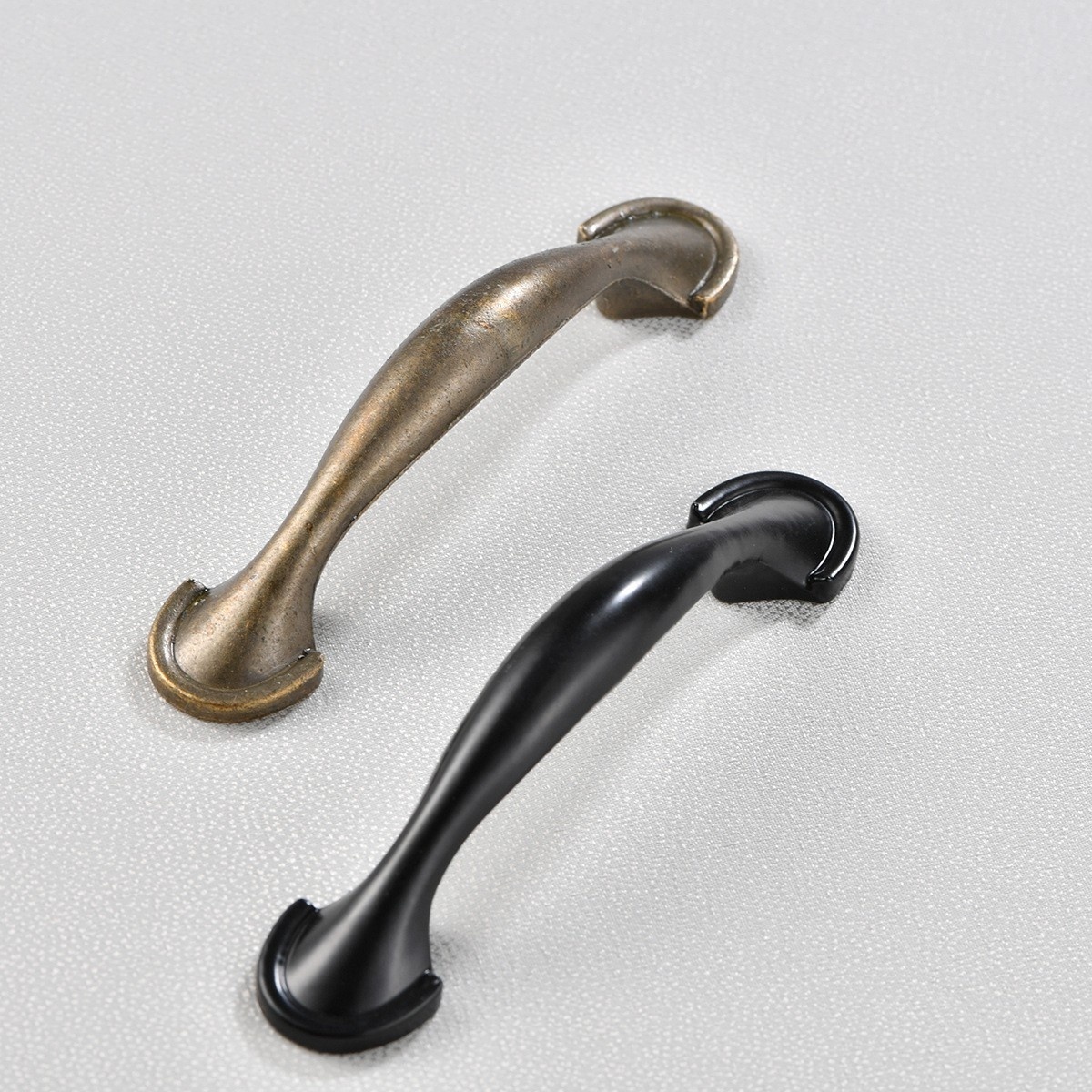 4 PCS Black Antique Brass Cabinet Handles Drawer Pulls Furniture Hardware Knobs Single Hole Dresser Wall Cabinet Locking Handle