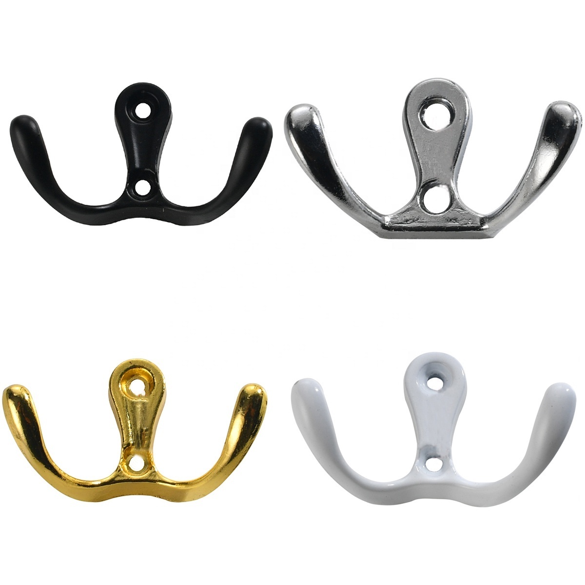 Versatile Zinc Alloy Small Hooks for Hanging: Metal Hooks for Bathroom, Door Horn Hooks for Hats and Coats, Closet Hooks