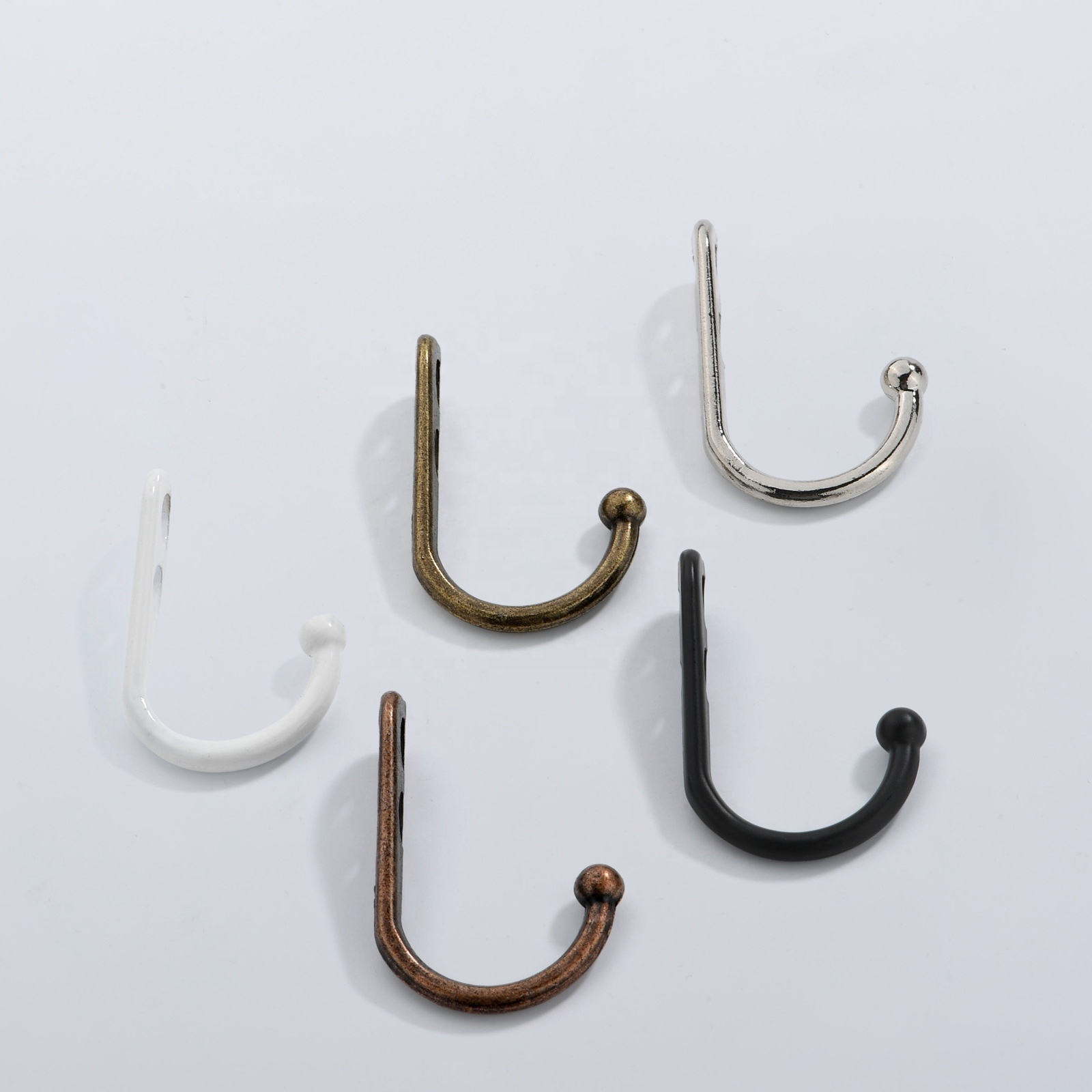 Heavy Duty Vintage Zinc Alloy Bathroom Bedroom Coat Hook Wall Hooks for Hanging Towel Coat keys hat single hook