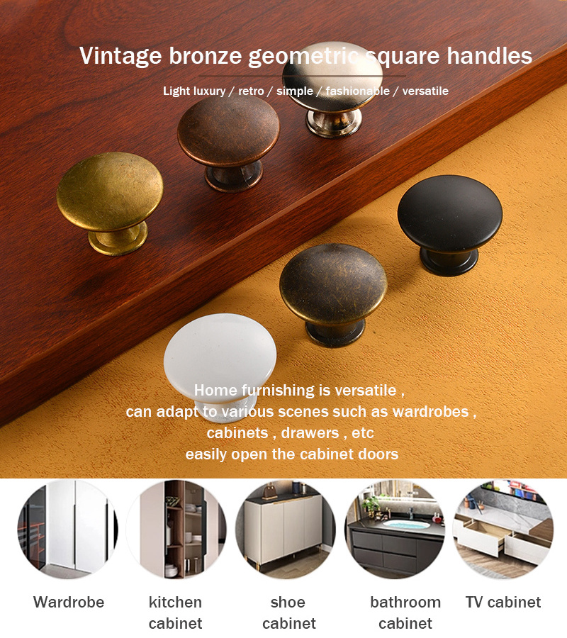 handles for cabinets Zinc Alloy cupboard Handles Furniture Drawer Knob Cabinet Dresser Door Wardrobe Knobs