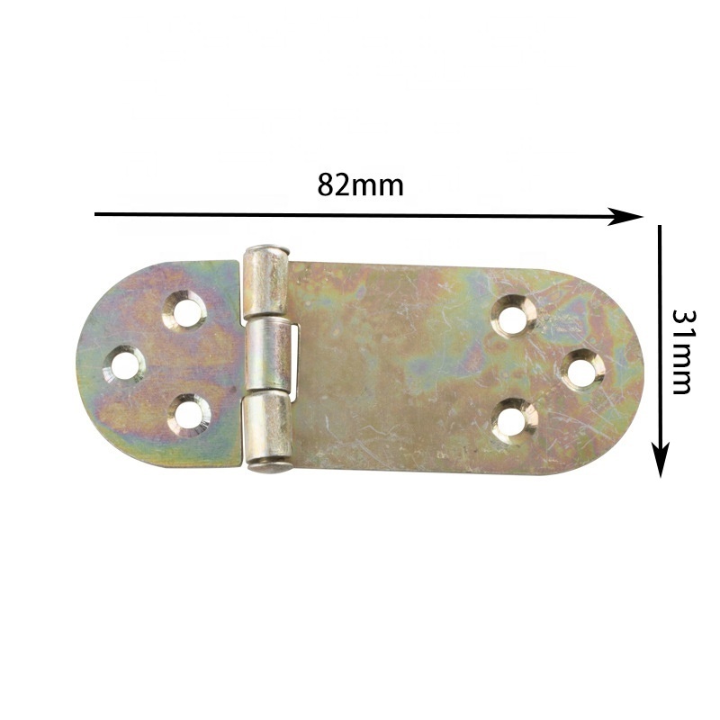 For Asymmetrical Colorful Oval-Rounded Furniture Small Hinge, Door Household Hardware, Circular Metal Hinge with Rounded Surface