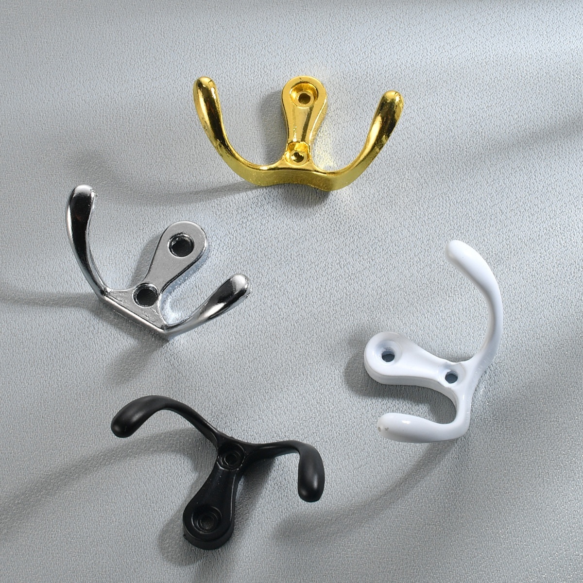 Versatile Zinc Alloy Small Hooks for Hanging: Metal Hooks for Bathroom, Door Horn Hooks for Hats and Coats, Closet Hooks