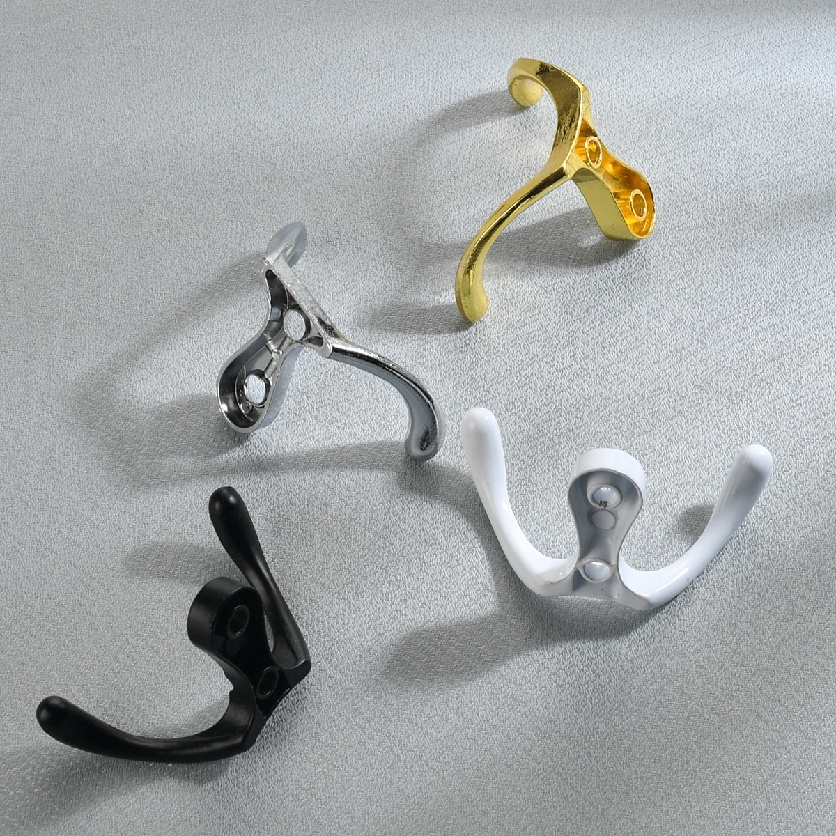 Versatile Zinc Alloy Small Hooks for Hanging: Metal Hooks for Bathroom, Door Horn Hooks for Hats and Coats, Closet Hooks