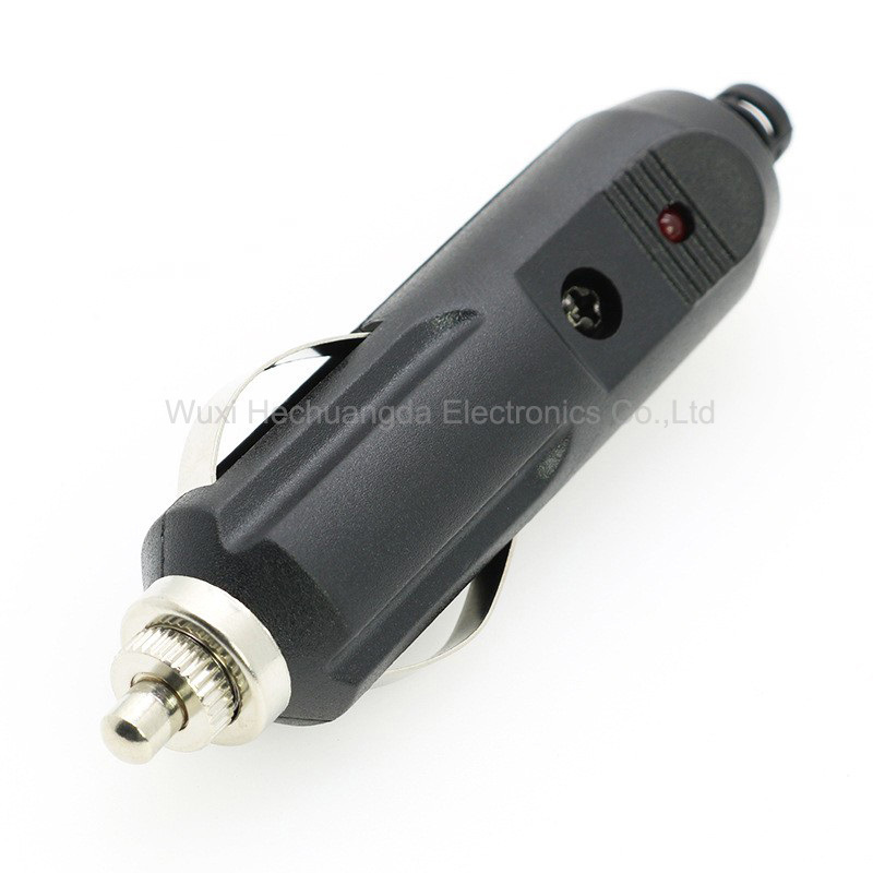 car cigarette lighter male to female plug jack with built-in fuse indicator lamp 12V 24V ABS car cigarette lighter socket