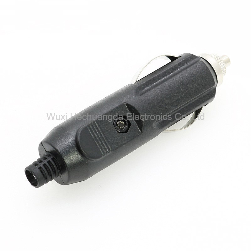 car cigarette lighter male to female plug jack with built-in fuse indicator lamp 12V 24V ABS car cigarette lighter socket