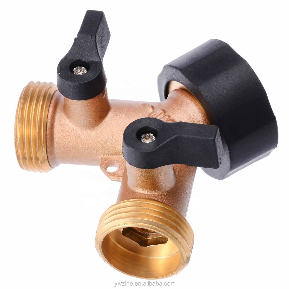 Tap Water Connector Two Way Double Garden Twin Brass Tap Hose Pipe Splitter Adapter Connector For Garden Irrigation