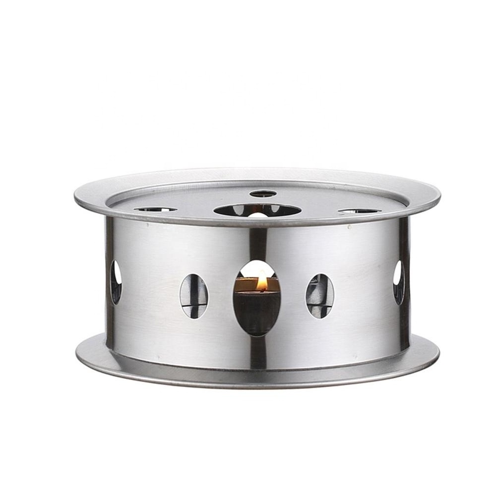 Coffee Candle Base Stainless Steel Practical Trivets Dish Heater Teapot Warmer Round Silver Warming Tea Set Round Tea Maker